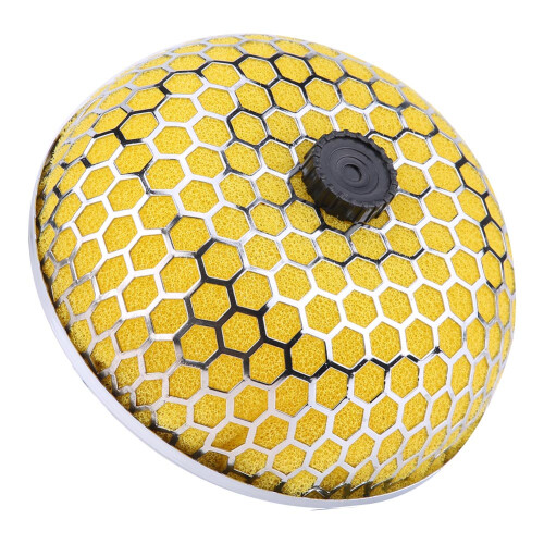 Universal Yellow Car Air Intake Filter, 76mm Inlet, High Flow 2