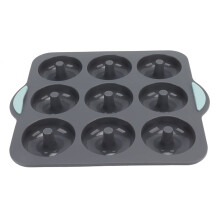 Silikon-Donutform, lebensmittelechtes Material, flexible, antihaftbeschichtete und hitzebeständige Silikon-Backform, spülmaschinenfest, leicht zu