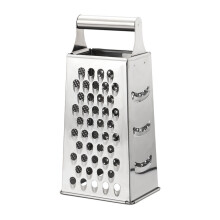 Râpe de cuisine avec poignée, en acier inoxydable, râpe tour multifonctionnelle à 4 faces pour fromage, légumes, noix, chocolat, écorces
