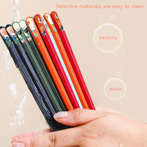 Αντιολισθητικά chopsticks, chopsticks με παγωμένη λαβή και κινούμενο σχέδιο, 2