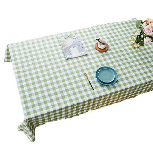 Classic Checkered Design, Environmentally Friendly Dyes, Waterproof Vinyl Tablecloths for Kitchen Table