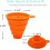 Πτυσσόμενο χωνί σιλικόνης Kitchen Essentials, ποικιλία μεγεθών για κονσερβοποίηση και 2