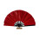 Folding Hand Fan Glitters Plastic Foldable-Red Black fan frame 1