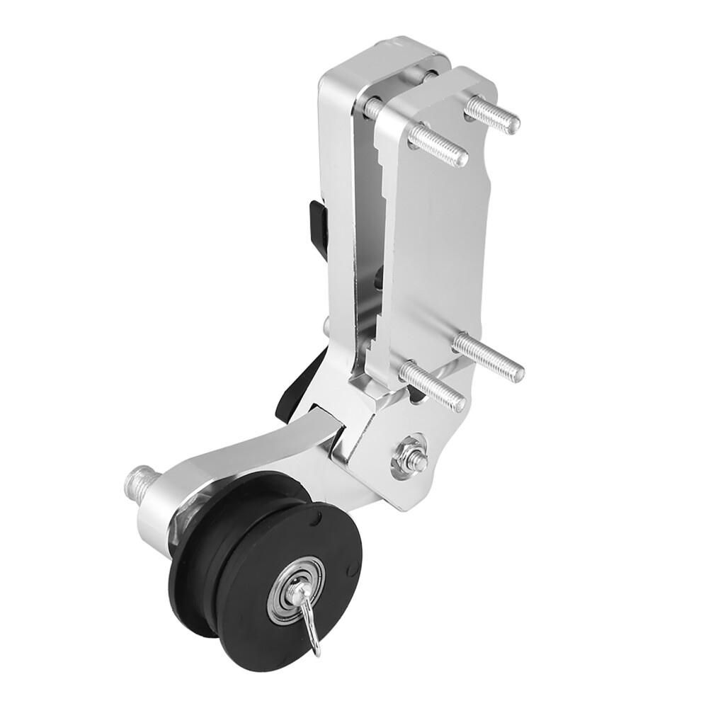 Universal Cnc Aluminum Alloy Motorcycle Chain Tensioner Roller Adjustable Silver 7901362810753