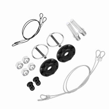 Black CNC Alloy Racing Hood Pin Lock Appearance Kit Universal Fit