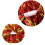Red Gold Cheerleader Pompons 29 cm Helles Kunststoff-Set 3