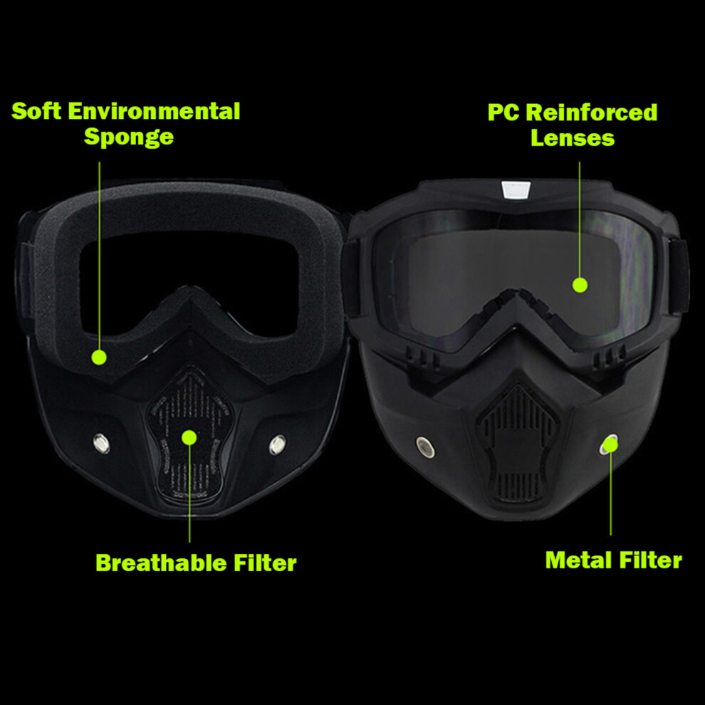 Motorcycle Cross Country Tactical Goggles Windproof Sand-Proof Breathable Outdoor Sports 185*180Mm 9301362814832