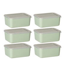 (Green, 6 pcs) Convenient Storage Containers - Meal Preparation Effortless Freezer
