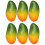 6Pcs Assorted Realistic Mangos Models for Table-green mango 1