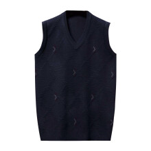 Men's Sleeveless Sweater Vest Slim Fit Wool Vest Navy XL Casual Fine Knit Pullover Gilet