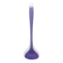 Cuchara de silicona con mango largo, cuchara sopera con diseño profundo sin BPA para servir y mezclar, utensilio de cocina resistente al calor,