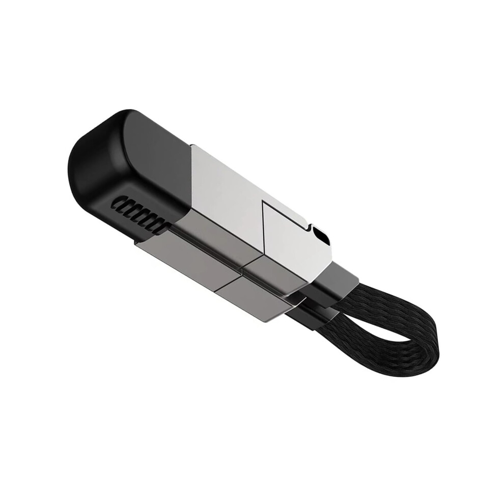 4 In 1 Multiple Interfaces Charging Cable 60W Power Delivery Zinc Alloy Construction Universal Compatibility Black/Gray 9067246871611