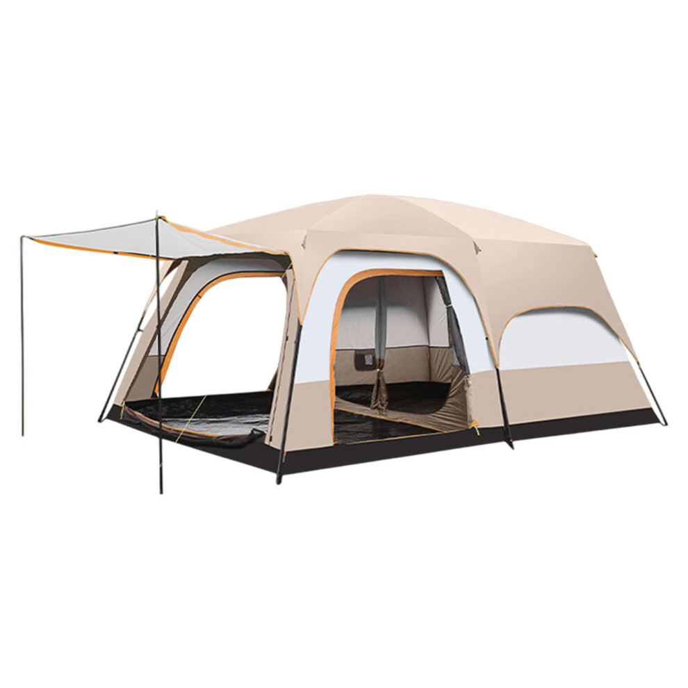 (Khaki color) Large Tent For Outdoor Camping Waterproof And Easy To Set Up Durable-image-OPC-PN5DTJH-NEW