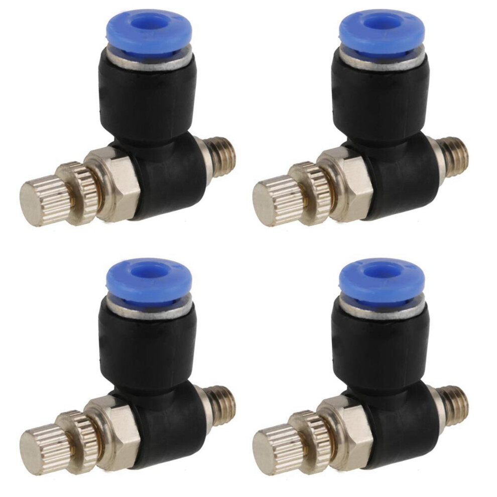 Bulk Pack 20 Pneumatic Flow Control Valves Od 4Mm M5 Quick Connect Fittings 3241362816770