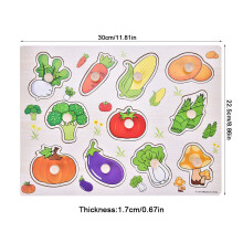 Educational Wooden Puzzle for Kids Vegetable Theme Early Learning Toy