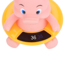 Baby Bath Floating Thermometer Pink Pig Cute Animal 8.5cm