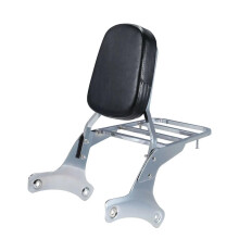 Motorcycle Passenger Backrest Chrome Black Luggage Rack Sissy Bar Rear Seat for Honda Shadow VT750 VT400 RC44 19972003