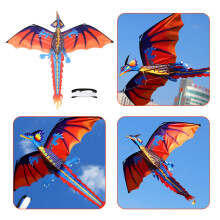 3D Dragon Outdoor Kite - Nylon, 135x120cm, Lightweight Kids Toy