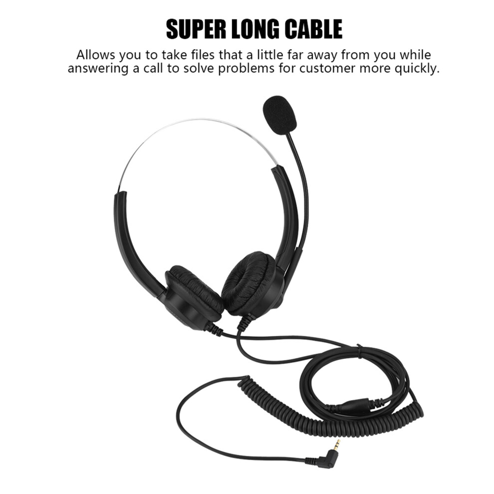 Lossless Call Center Headset With Noise Cancelling 330 Earmuffs, 2.5Mm Plug 8391362819358