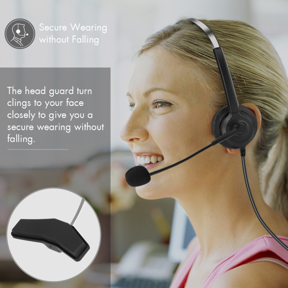 Comfort Fit Over-Ear Telephone Headset With Noise Cancelling Mic 8021362819491