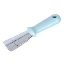 Raspador de gelo para geladeira, pá para congelamento com lâmina espessa de aço inoxidável, ferramenta ergonômica para remoção de neve e gelo,