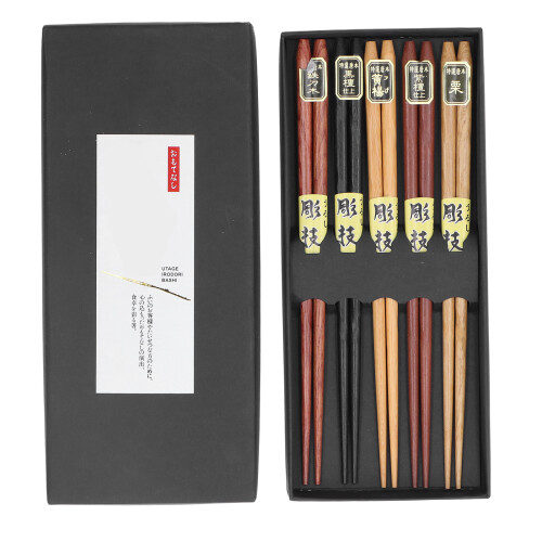 Ξύλινα κλασικά chopsticks, ιδανικά για ασιατικό φαγητό, επαναχρησιμοποιήσιμα σετ