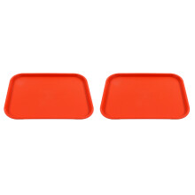 Bandejas de plástico ligeras, bandejas para servir comida rápida con superficies antideslizantes para el hogar, cafeterías y restaurantes, juego