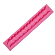 Polymer Clay Form für Bastler, Silikonform mit 3D-Perlenstrickseil- und Flechtmuster, Tortenrand-Dekorationsformen, Gumpaste-Werkzeuge für Fondan
