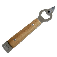 Abrebotellas magnético perforador para acampar y viajar, abrebotellas y abrelatas 2 en 1 con orificio para colgar para un fácil almacenamiento.