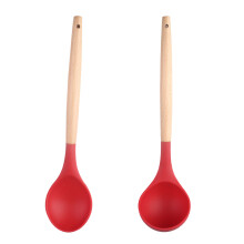 Esențiale pentru bucătărie gourmet, lingură de gătit din silicon cu tehnologie unică Flex-Core pentru amestecare și răzuire optime, polonic