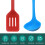 Κουτάλα σιλικόνης για σούπα, ζωντανά χρώματα, αντικολλητική προστασία 3