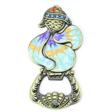 Deschizător de sticle vintage din bronz, cu design de peștișor auriu, ornament multifuncțional cu aspect retro verde ruginit, pentru un plus