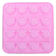 Silikon-Backform mit Cartoon-Schwein, lebensmittelecht und umweltfreundlich, für Schokolade, Pralinen, Kuchen, fettabweisende Muffinförmchen