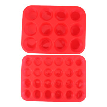 Silikon-Muffinform für einfache Reinigung, 12er- und 24er-Muffinblech mit Antihaftbeschichtung und flexiblem Design, BPA-frei und