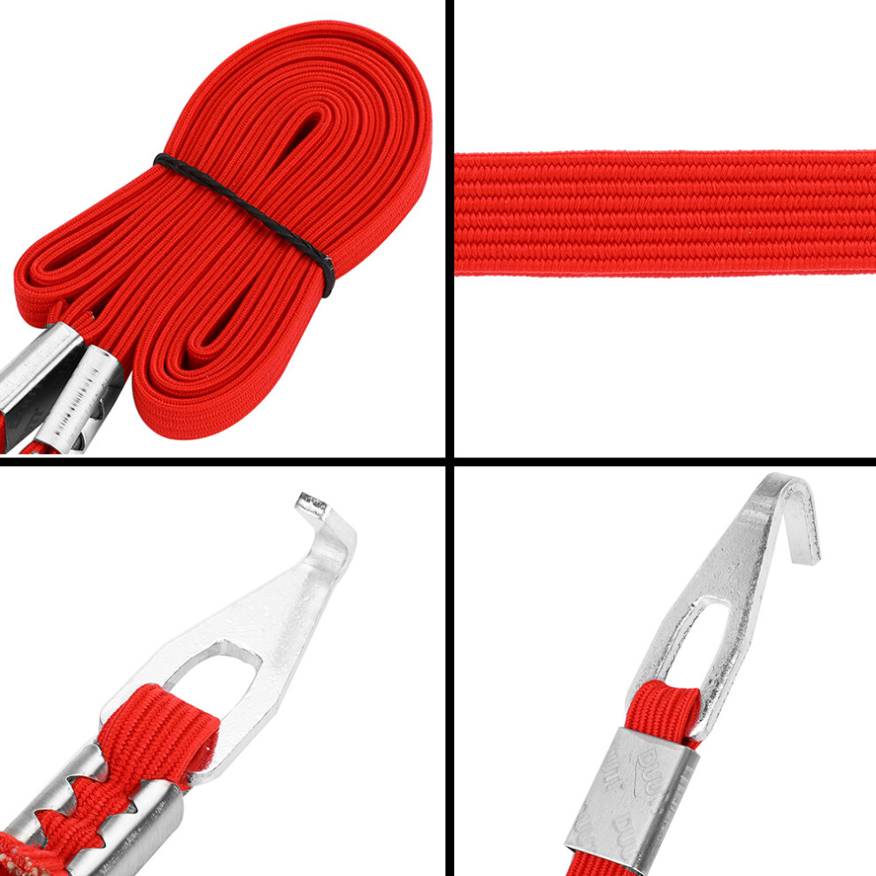Duuti Elastic Luggage Strap With Hooks, 80Cm, Red 3061362821952