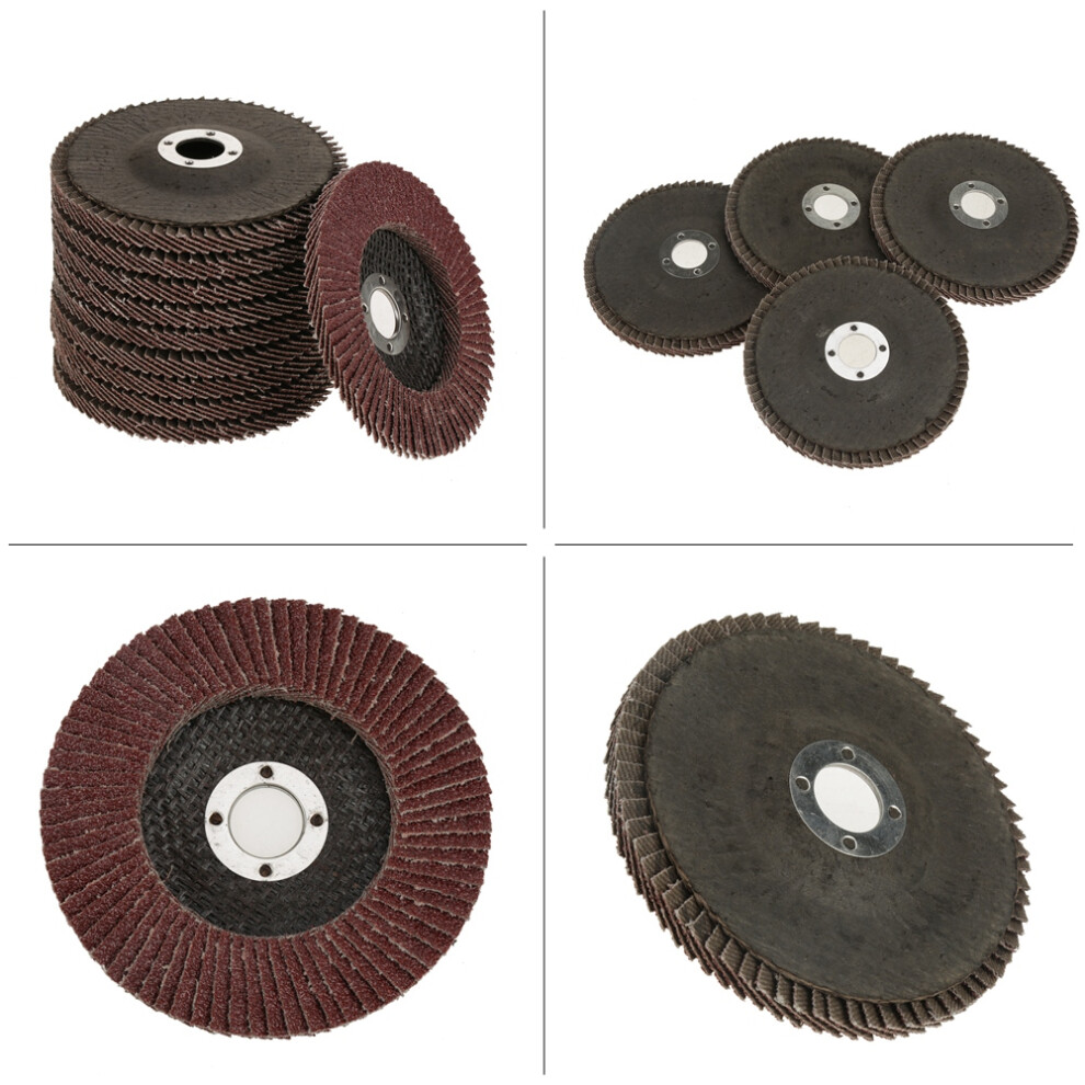 Grit 60 Flap Discs Pack 10Pcs 100X6x16mm Perfect For Efficient Grinding Needs 9491362820176