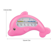Baby-Wassertemperatur-Thermometer - Pinker Delfin, Sicheres Badepflege-Tool
