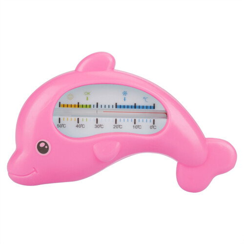 Baby-Wassertemperatur-Thermometer - Pinker Delfin, Sicheres Badepflege-Tool 1