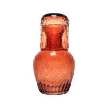 Set di bottiglie d'acqua vintage da comodino con elegante decorazione da tavolo, contenitore per bevande da comodino in vetro spesso e resistente,
