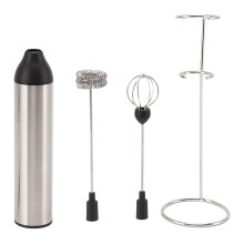 Suporte para espumador de leite compacto, feito de material resistente à ferrugem e próprio para alimentos, com alça ergonômica para facilitar a