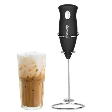 Helppo puhdistaa, sähköinen vispilä vaahdottaa, ruostumaton teräs maidonvaahdotin barista-tyyliseen viimeistelyyn (musta)