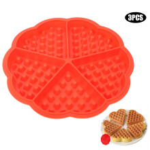 Heart Shaped Waffles, Temperature Extremes Resistant Cast-Aluminium Pan for DIY Baking Accessories, Non-stick Surface for Easy Cleanup (3Pcs)