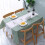 Versatile Kitchen Table Cover, Vinyl Table Cloth Waterproof Wipeable Environmentally Friendly Dyes for Rectangle Table (137cm * 180cm) 4