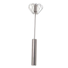 Batedor de leite manual em aço inoxidável, misturador de ovos multifuncional semiautomático, utensílio de cozinha resistente.