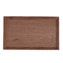 Bandeja de madeira resistente e antiderrapante, durável, em nogueira preta, elegante peça de decoração para casa. Bandeja retangular