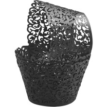 Cupcakevormpjes van kunstpapier met parelmoer kantmotief, elegant ontwerp, 50 stuks, ideaal voor bruiloftsdecoratie, eenvoudig in elkaar te zetten,