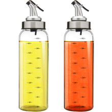 Olivenölspender mit tropffreiem Ausgießer, vielseitig einsetzbar für Sojasauce und Essigdressing, 2er-Packung aus bleifreiem Borosilikatglas mit