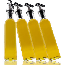 Eleganter Öl- und Essigspender aus Glas, Mehrzweck-Glasflaschen mit luftdichten Verschlüssen, ideal für Olivenöl, Essig und Sirup in der