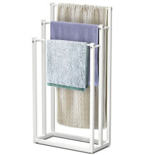 VOUNOT Freestanding Towel Rail 3-Tier Metal Towel Stand, White