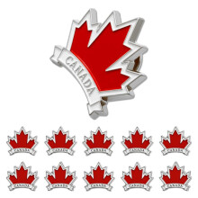 Sturdy Alloy Maple Leaf Clasps Emblems for Long Time Use Apparel